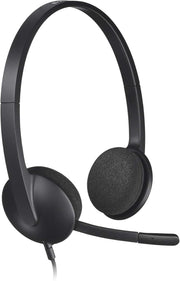 USB Wired Headset Stereo Headphones Noise Cancelling Mic PC Laptop