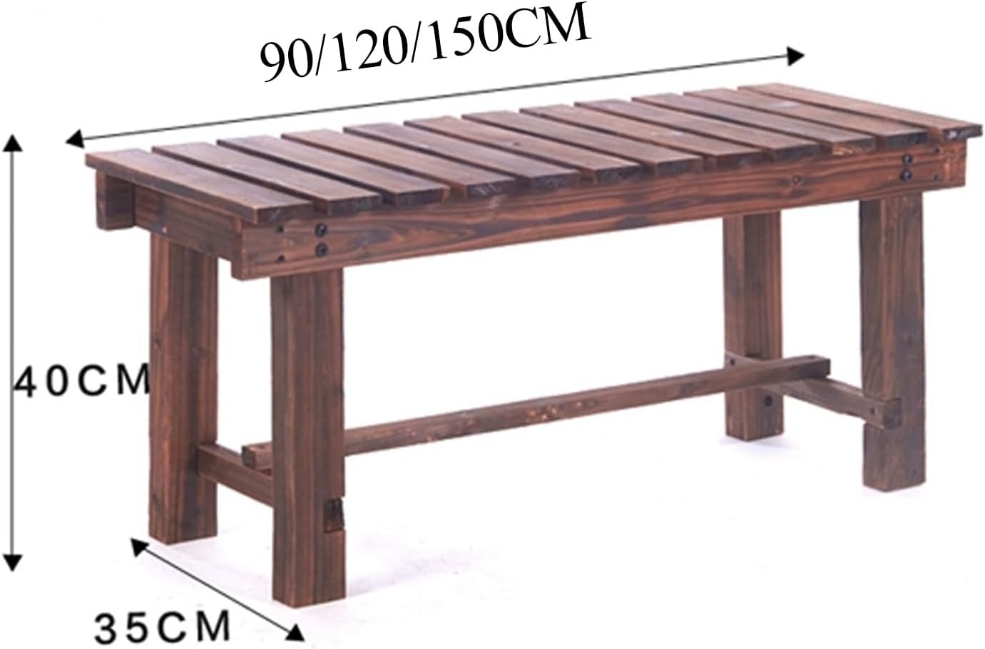 2 Seater Cedar Wood Garden Bench Patio Balcony Deck Outdoor Seat 90cm