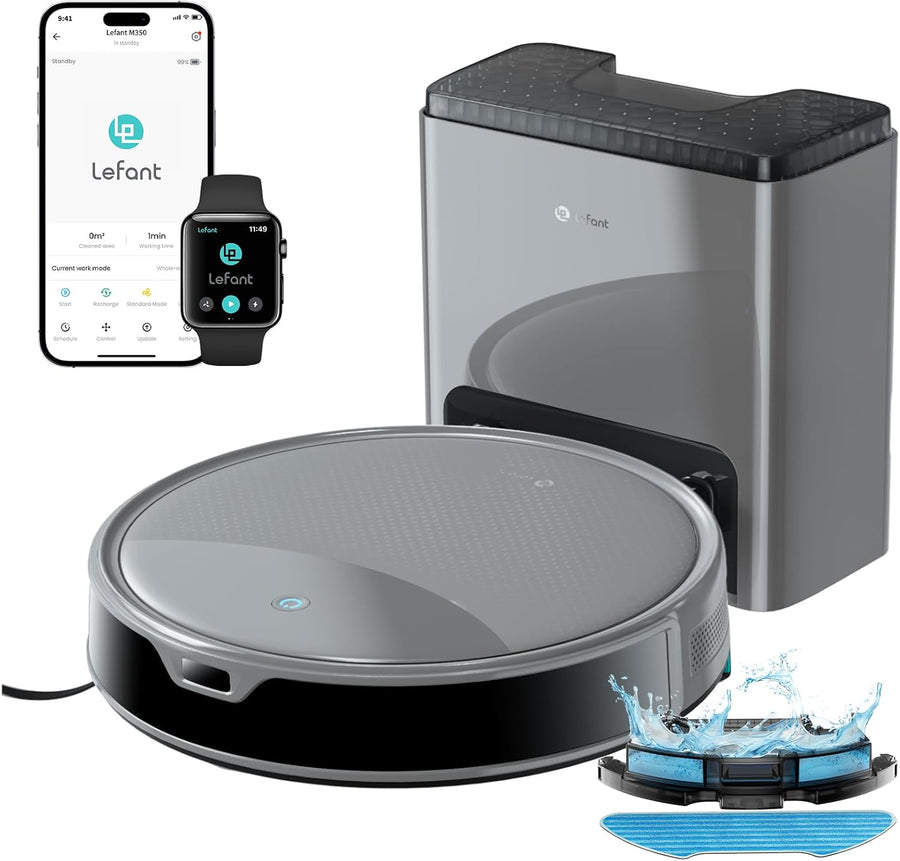 Robot Vacuum Mop 6000Pa Self Empty 75 Days Slim LiDAR WiFi