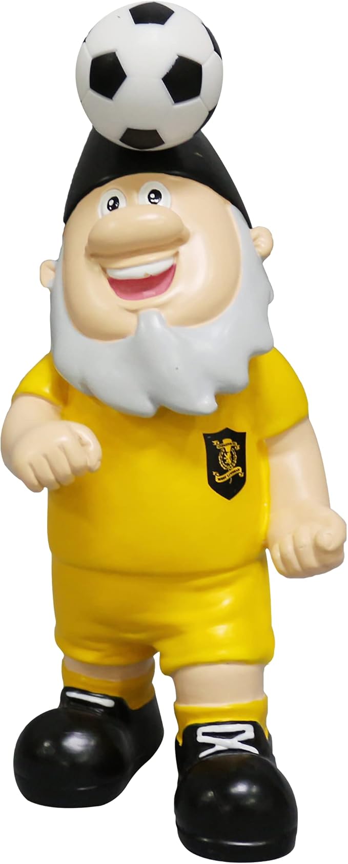 Football Header Ball Gnome Statue Fan Garden Decor 20cm