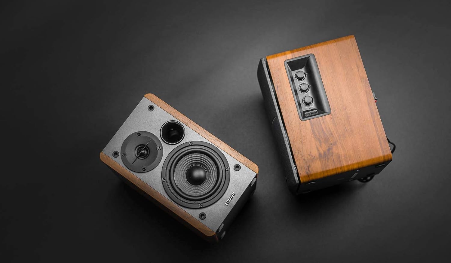 Active Bookshelf Speakers 42W Bluetooth Optical Coaxial RCA