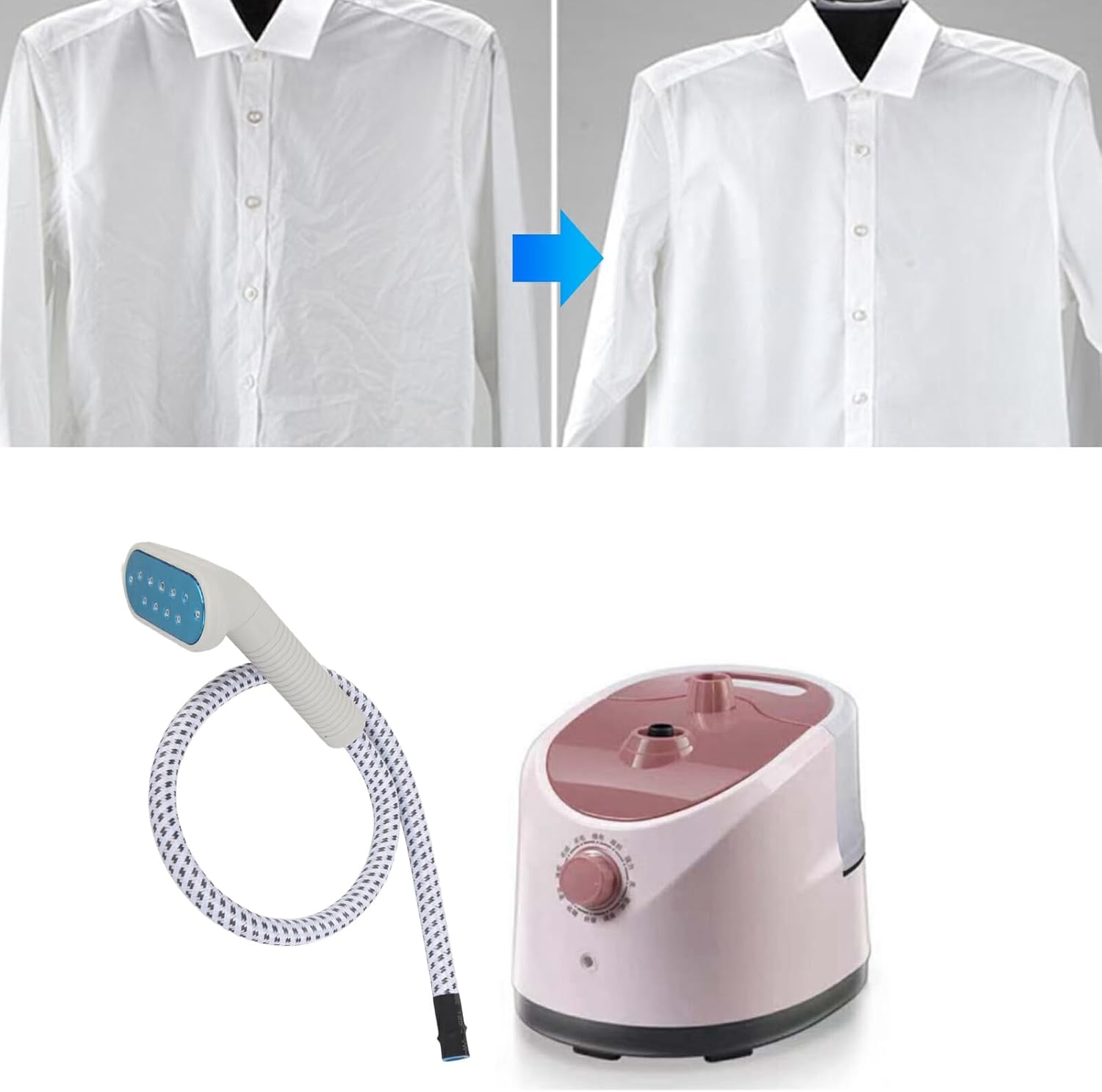 Standing Garment Steamer 1800W Clothes Wrinkle Remover 1.8L Tank
