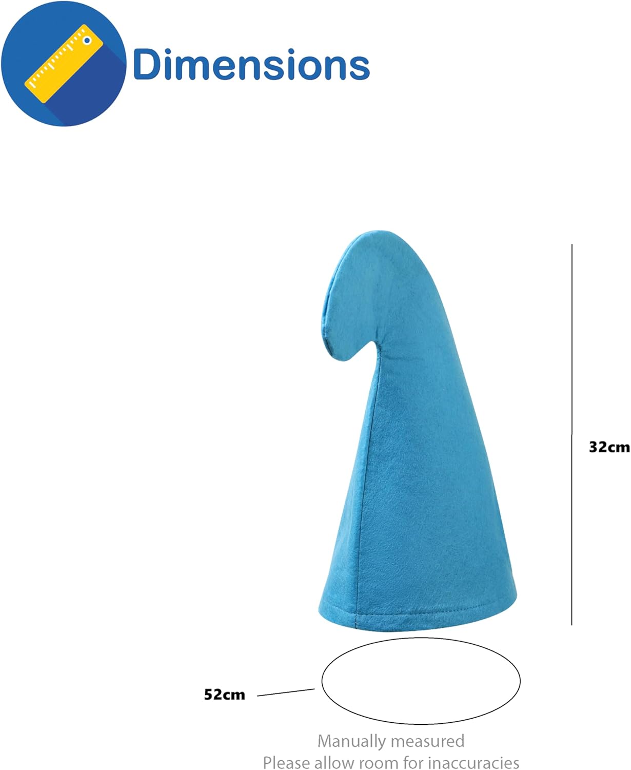 Kids Gnome Hat Costume Blue Fancy Dress Party Halloween