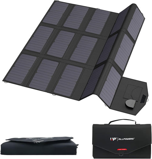 100W Foldable Solar Panel Dual USB 18V DC Portable Charger
