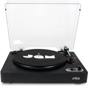Wireless 3-Speed Turntable with Bluetooth, Vinyl to MP3, Dust Cover