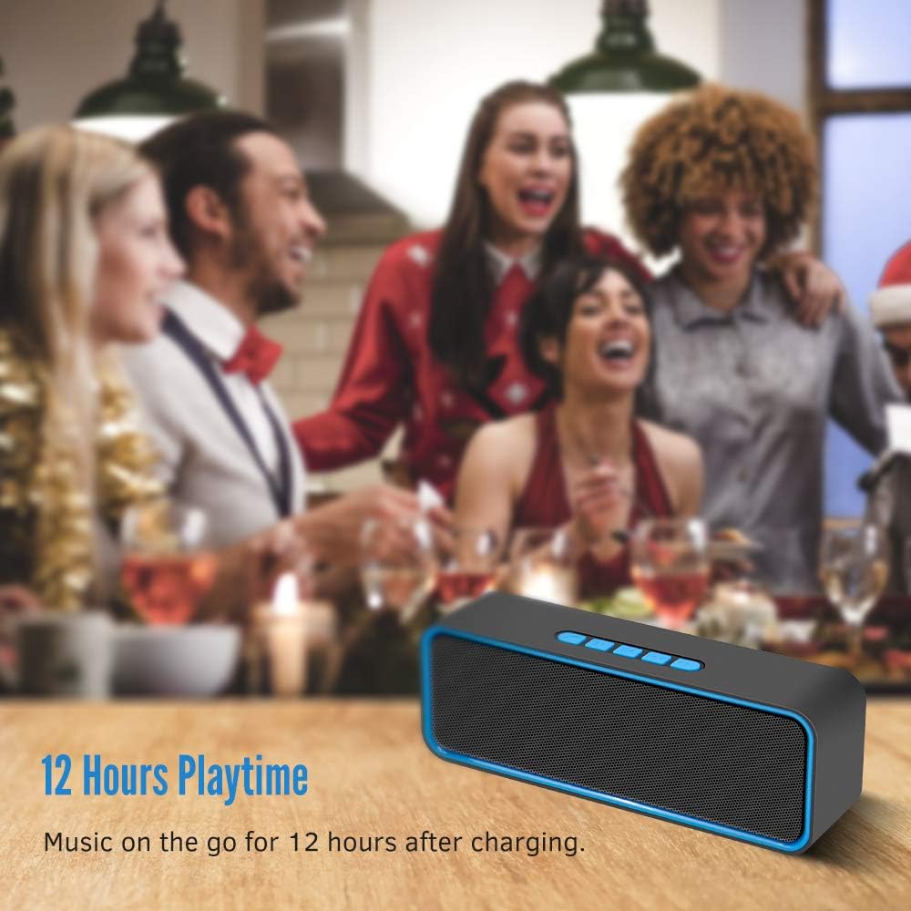 Portable Bluetooth Speaker 15W Stereo Bass 12H Battery