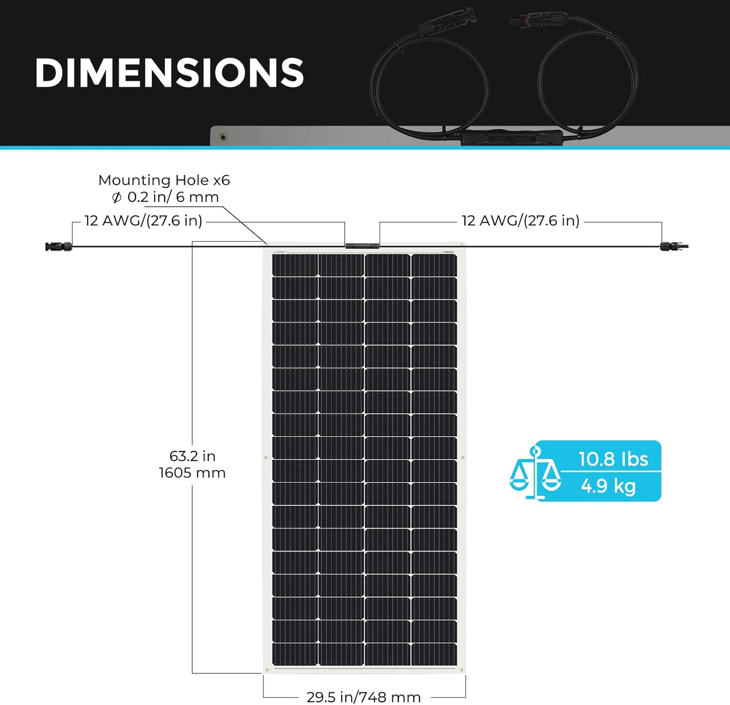 200W Flexible Solar Panel 12V RV Boat Roof Off Grid