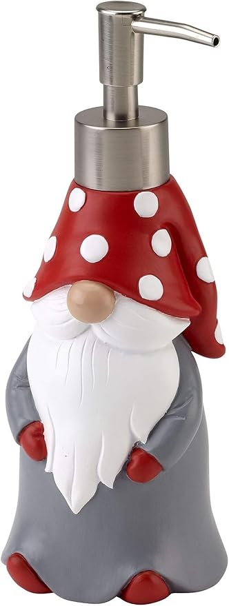 Gnome Soap Dispenser Resin Lotion Pump Bathroom Decor