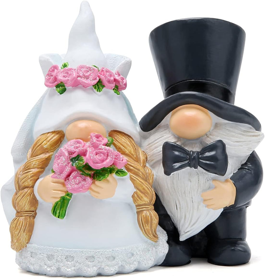 Valentines Wedding Gnome Couple Resin Romantic Decor Gift