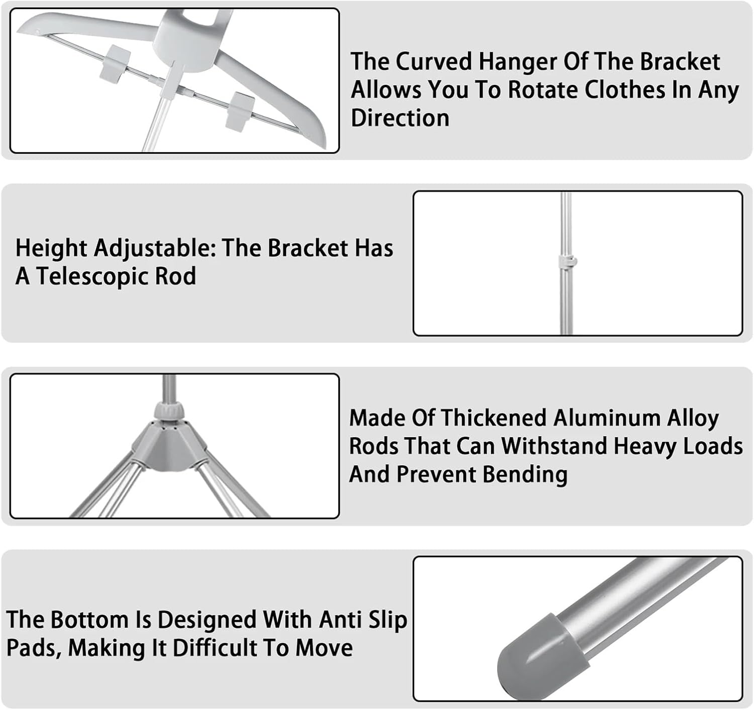 Portable Clothes Steamer Stand Adjustable Foldable Garment Rack