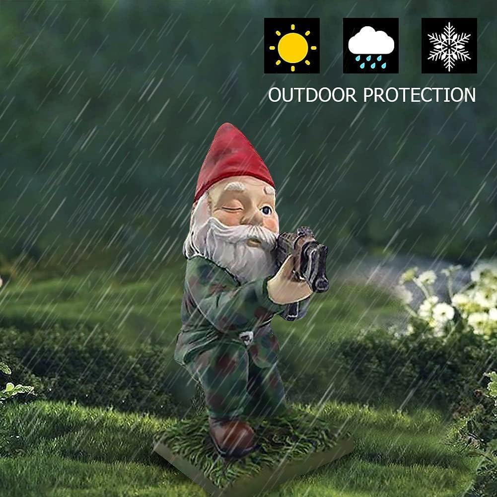 Military Garden Gnome Set Funny Army Gnomes Resin Outdoor Decor
