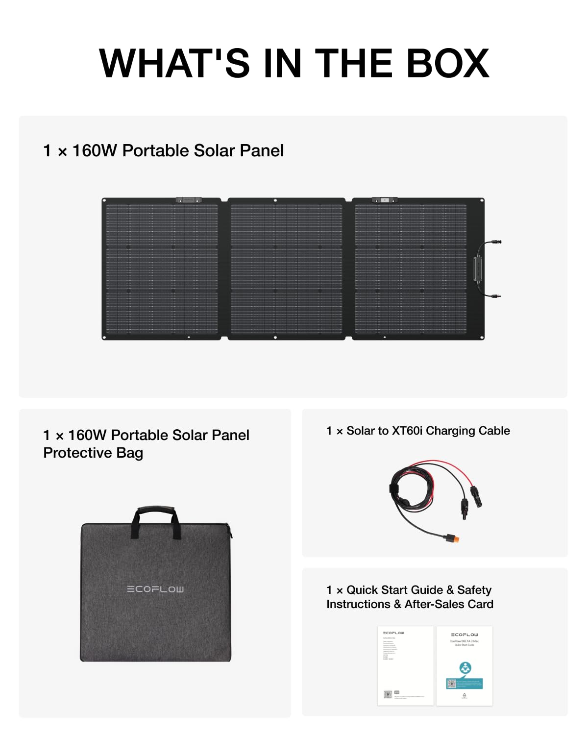 160W Portable Solar Panel Foldable Charger 25 Percent Efficiency IP68