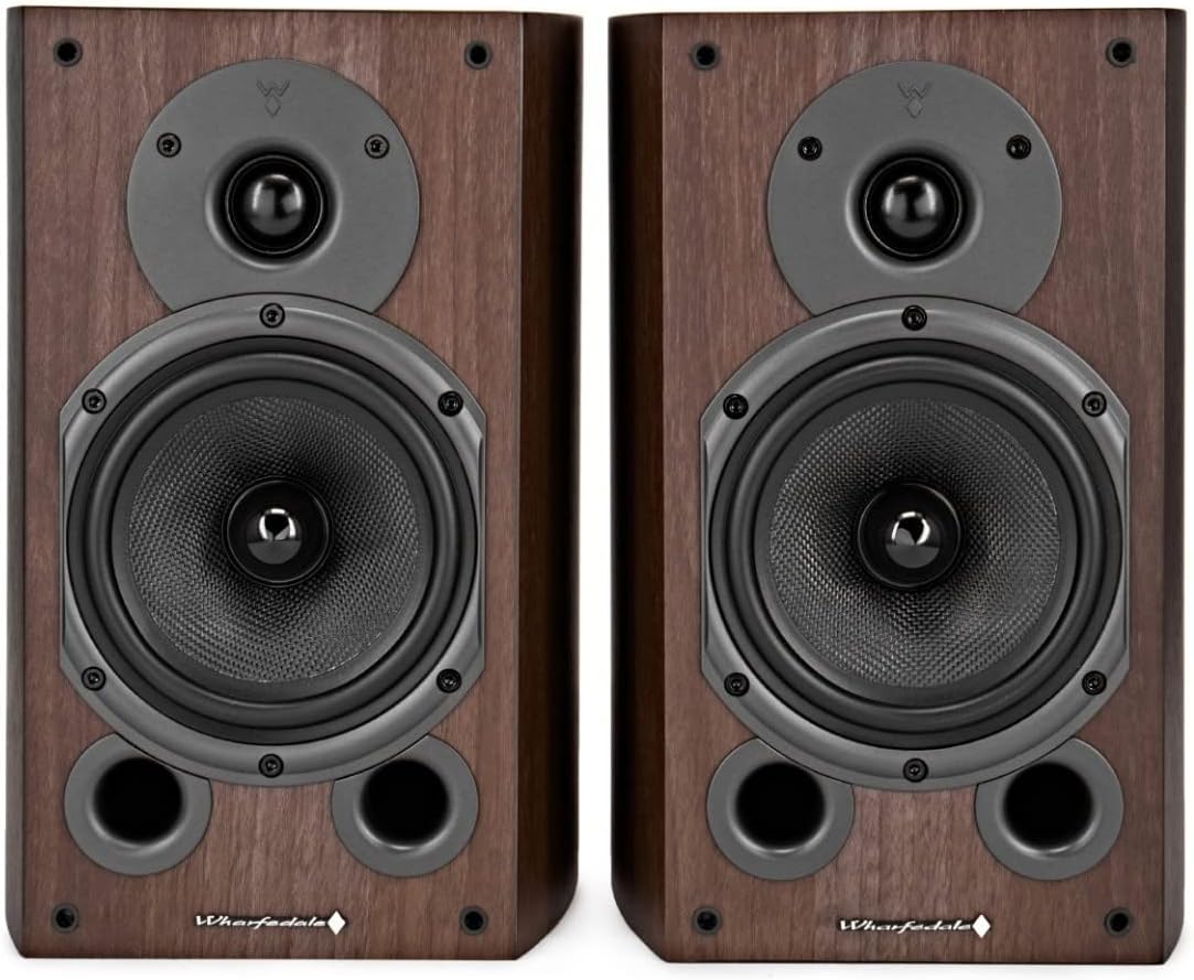 Bookshelf Speakers Pair HiFi 100W Kevlar Driver Bass Port
