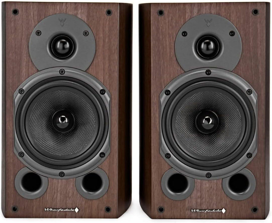 Bookshelf Speakers Pair HiFi 100W Kevlar Driver Bass Port