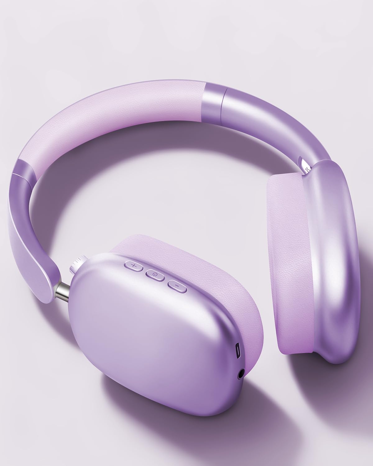 Wireless Noise Cancelling Over Ear Headphones 48Hr Battery Purple