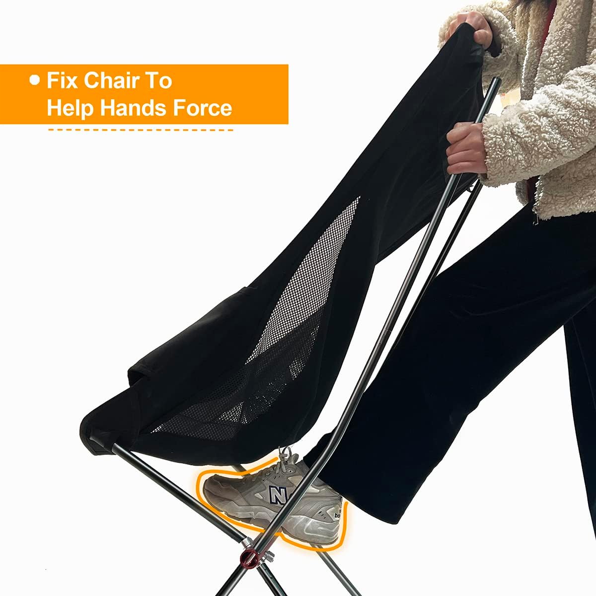 Ultralight High Back Camping Chair Foldable Aluminium Seat