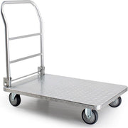 150KG 300KG Folding Platform Truck Cart Steel Push Dolly Swivel Wheels