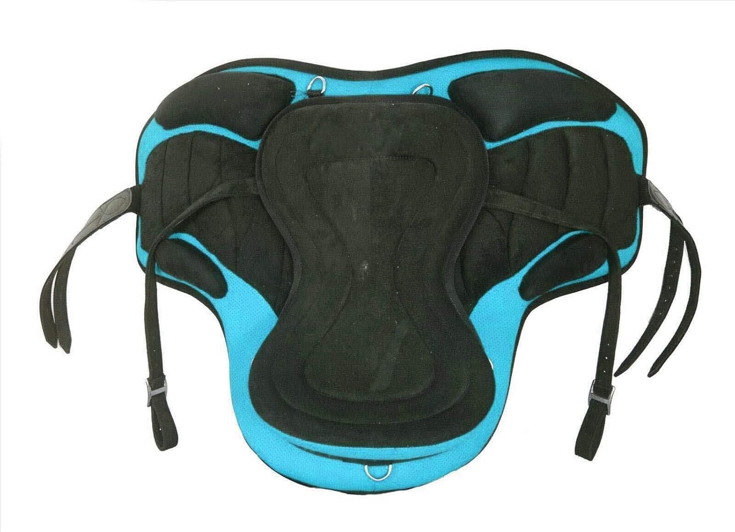 Treeless Synthetic Horse Saddle 17 5 Inch Sky Blue Seat