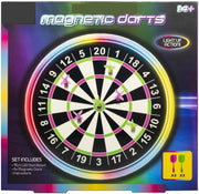 LED Magnetic Dartboard Set Light Up Safe Kids Game 6 Darts