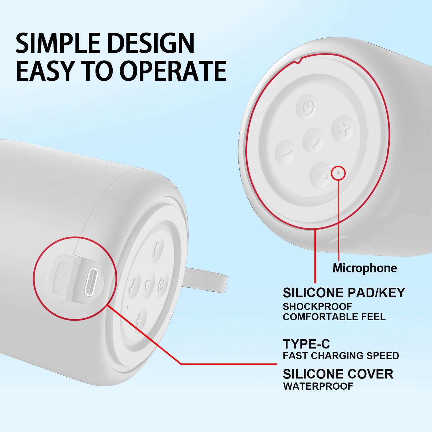 Mini Portable Bluetooth Speaker Bass Waterproof 24H