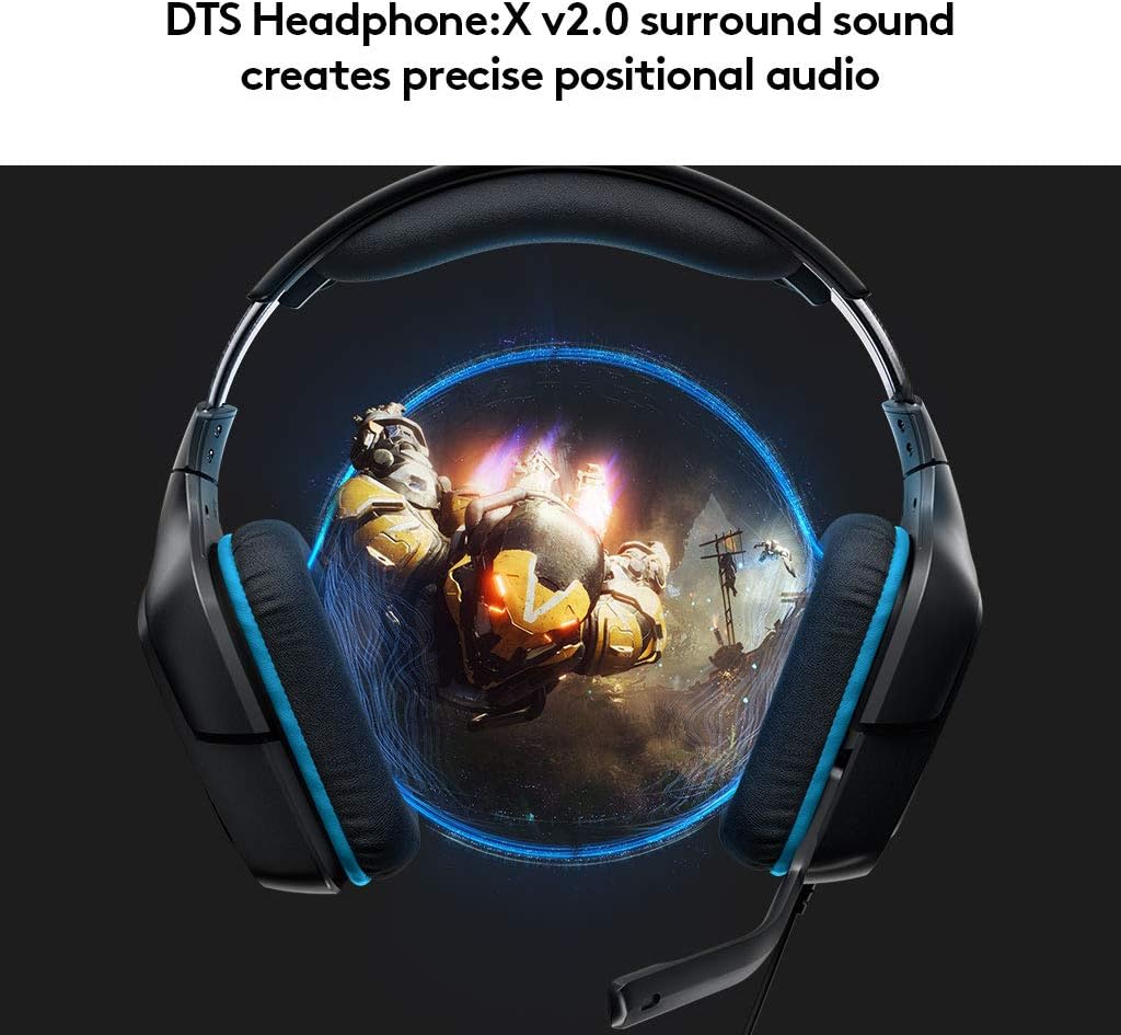 Wired Gaming Headset 7.1 Surround Sound 50mm Drivers Mic