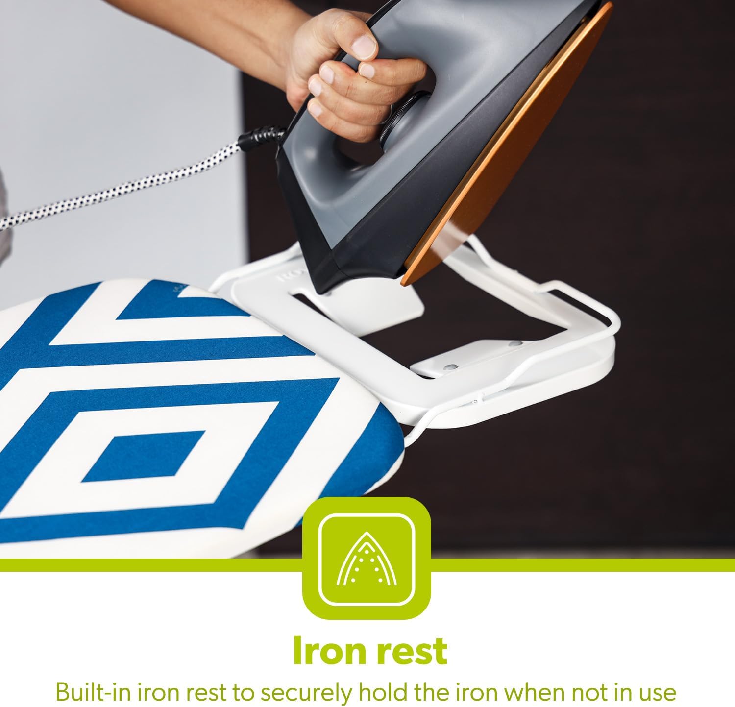 2400W Steam Iron & Ironing Board Set Ceramic Soleplate Foldable