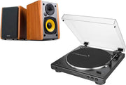 Bluetooth Turntable With Maple Active Speakers Automatic