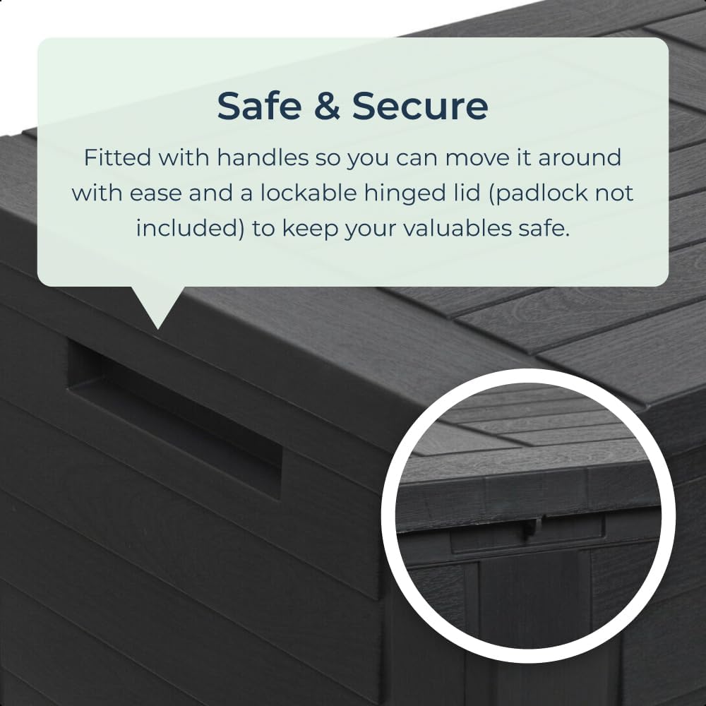 170L Outdoor Parcel Storage Box Waterproof Lockable Garden Box