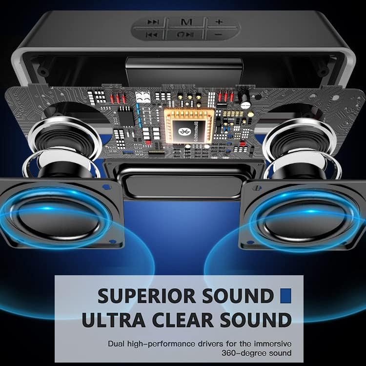Mini Bluetooth Speaker Waterproof Stereo Bass 12H Battery
