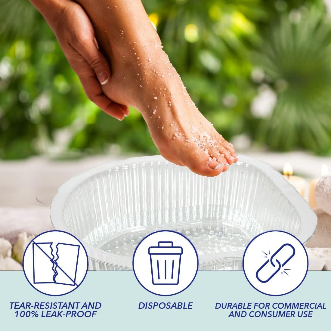 Pedicure Foot Bath Liners Disposable Thick Leak Proof Spa 100