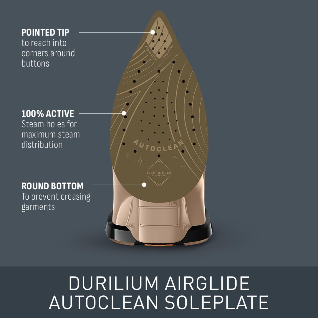 3100W Steam Iron 300g Steam Boost Durilium Soleplate 350ml Tank