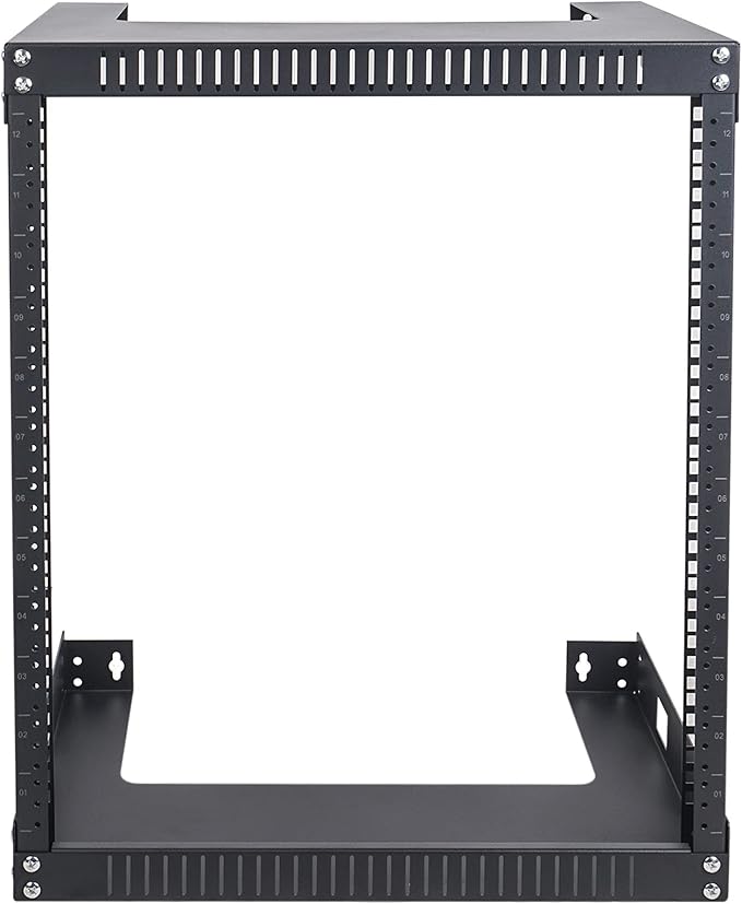 12U Wall Mount 2 Post Open Frame Server Rack