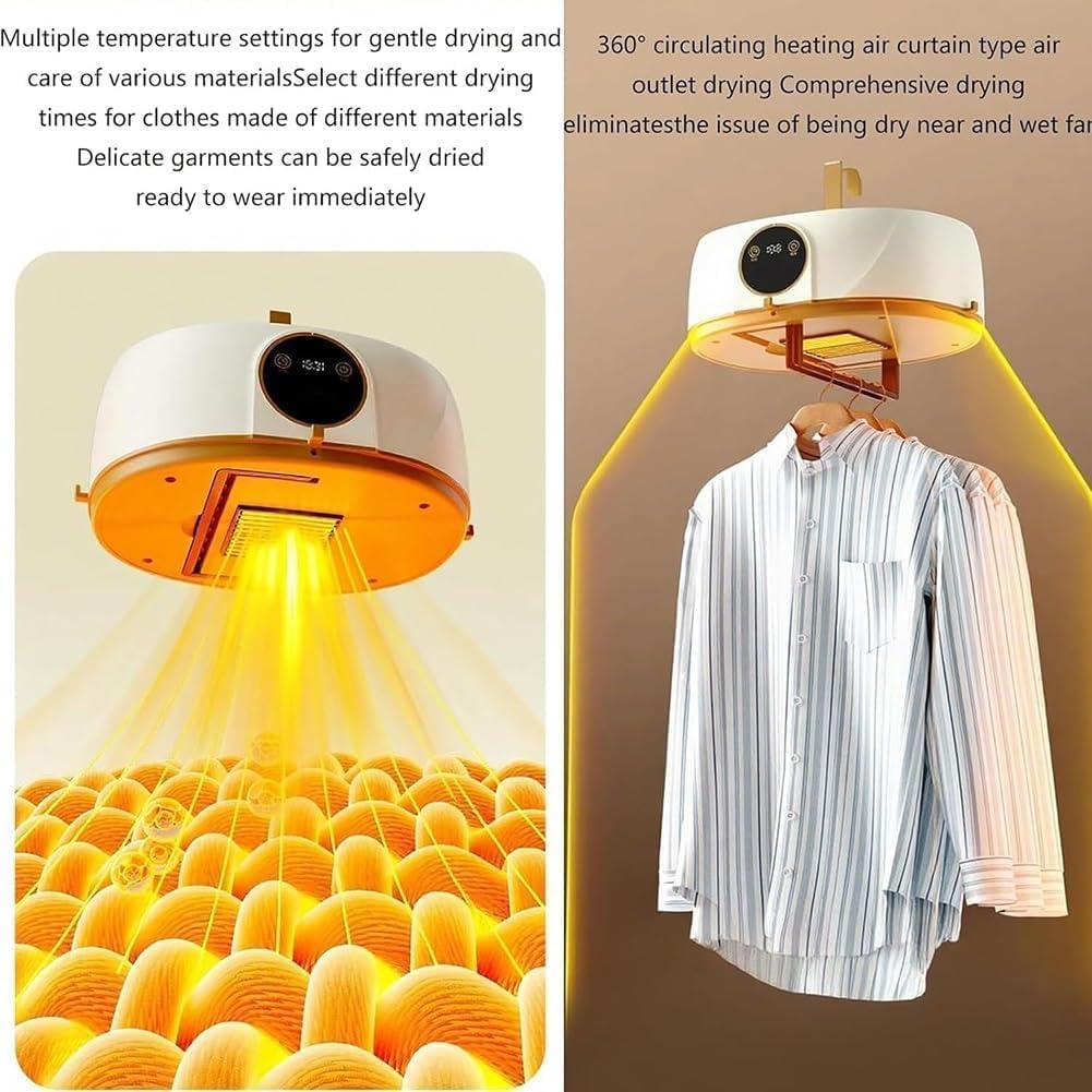 Automatic Clothes Ironing Machine Portable Dryer Steamer Remote