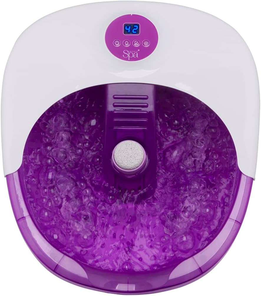 Foot Spa Massager Heat Bubble Rollers Pedicure Set Digital