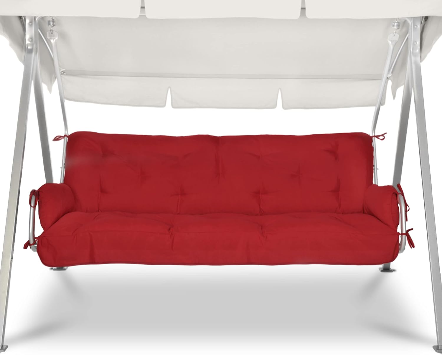 3 Seater Garden Swing Seat Cushion 180x50x8cm Red