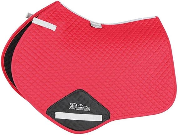 Deep Red Jump Saddle Pad 15 16.5 Inch Quilted