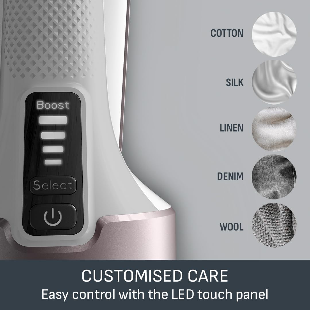 2 in 1 Clothes Steamer Iron 90g Boost Fast Heat 4 Modes LED