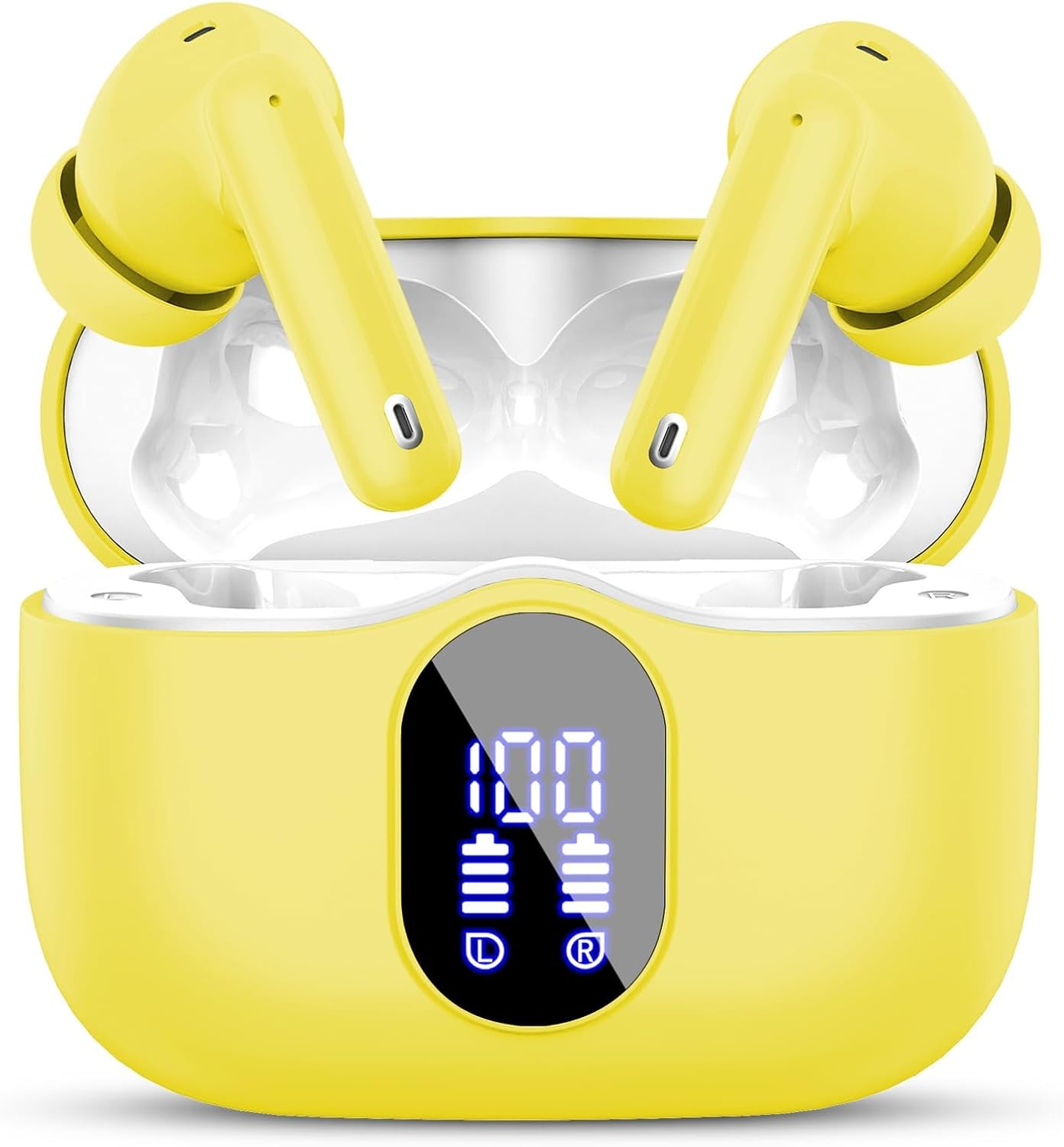Mini Bluetooth 5.4 Wireless Earbuds ENC Mic 36H LED Case