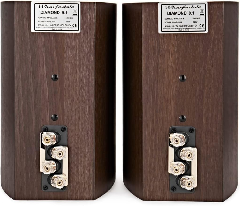 Bookshelf Speakers Pair HiFi 100W Kevlar Driver Bass Port
