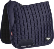 Luxury Dressage Saddle Pad Size L Satin Bamboo Lined Navy