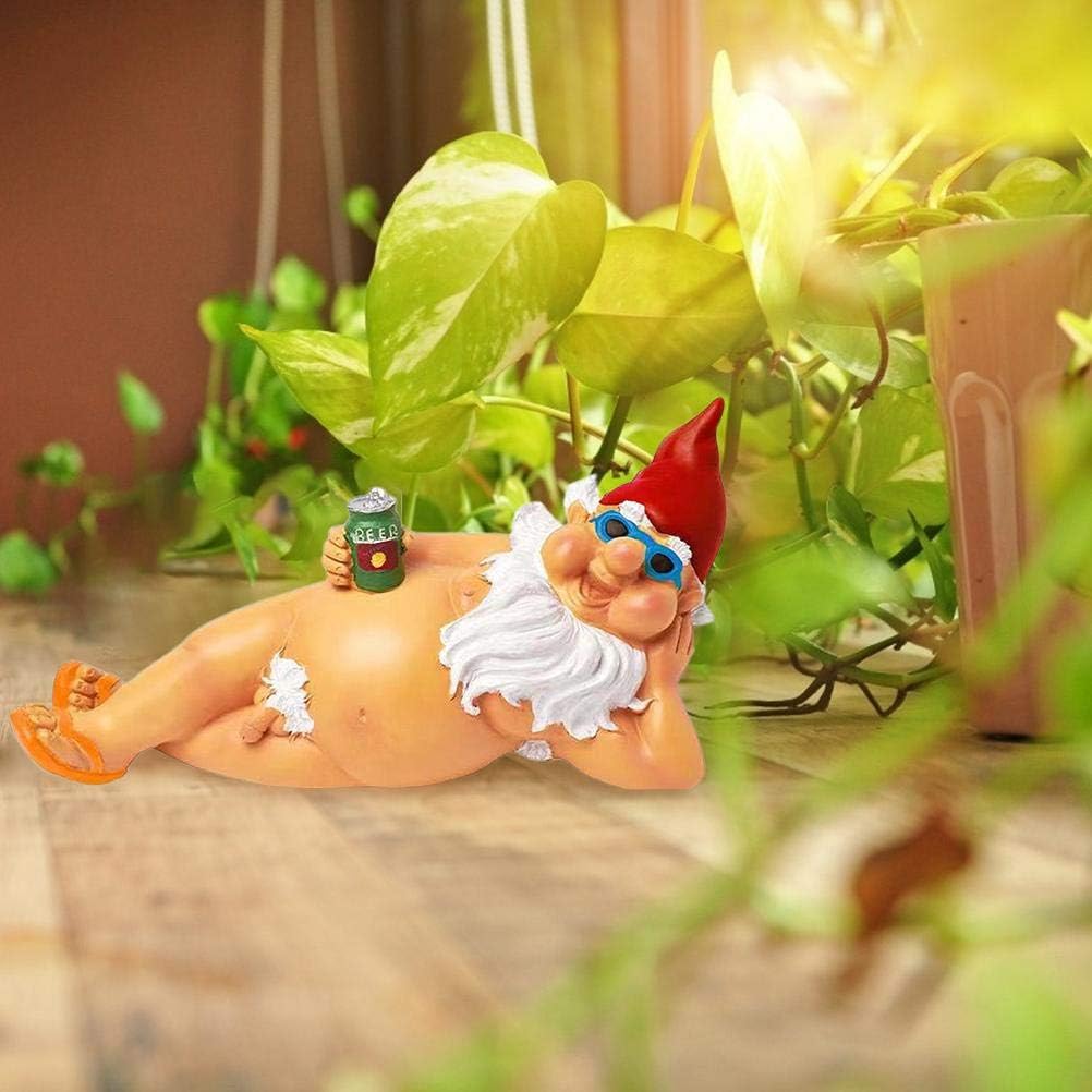 Funny Naughty Garden Gnome Couple Resin Outdoor Lawn Decor
