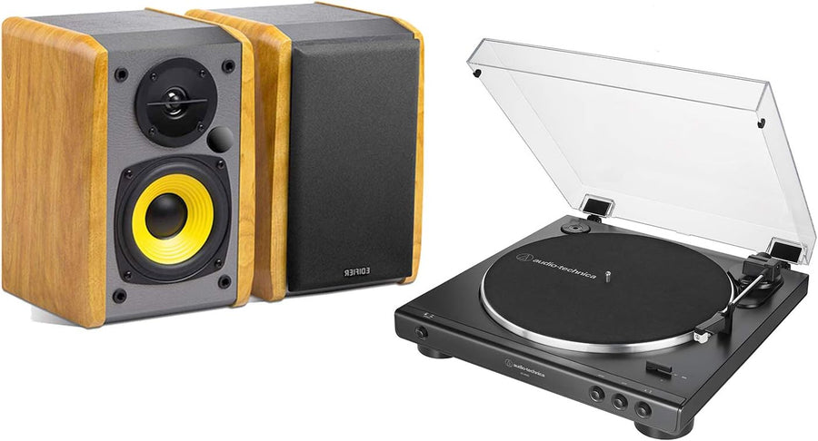 Belt-Drive Turntable with Maple Speakers Package – Stereo Vinyl Player