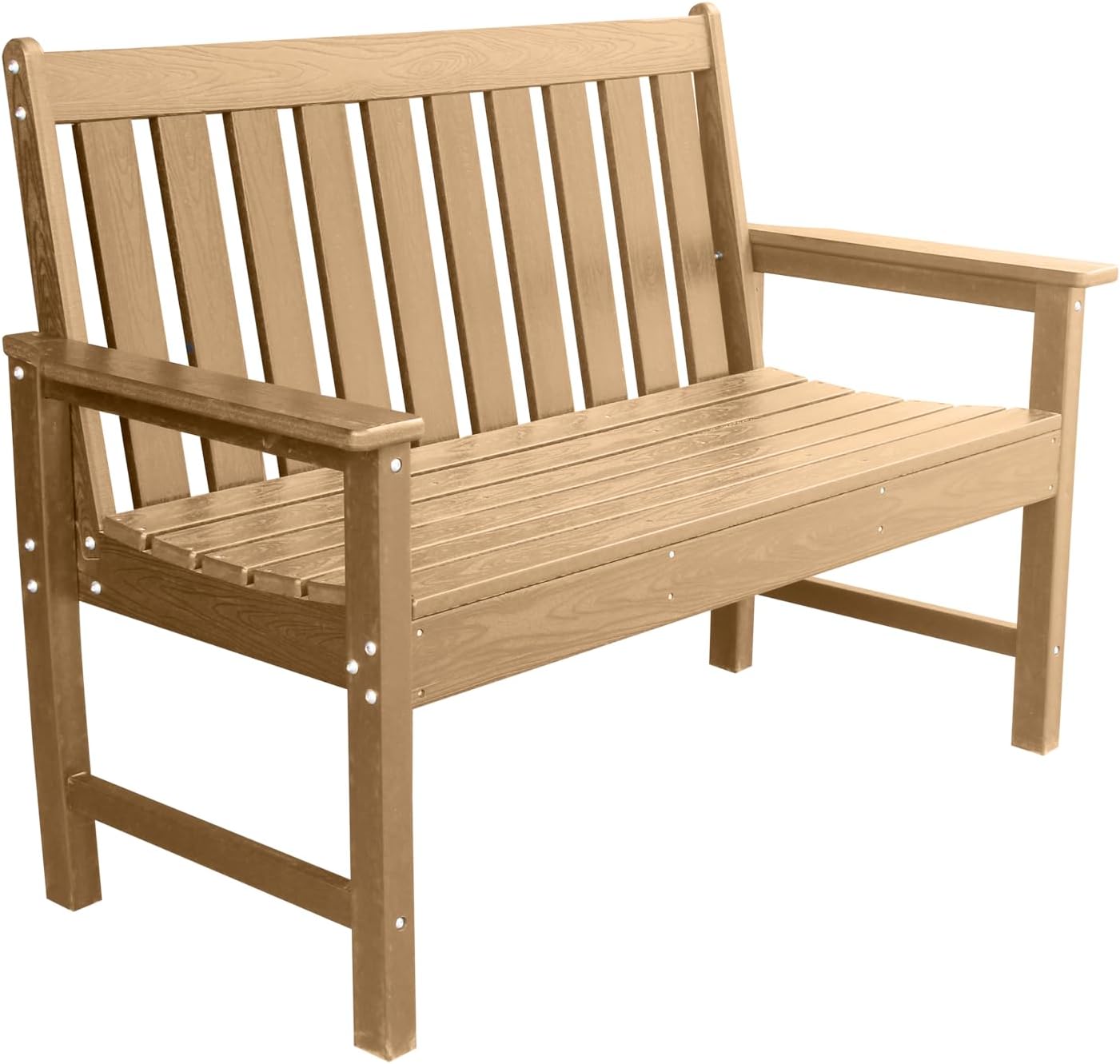 Outdoor Garden Bench Polywood HDPE Waterproof Patio Seat 125cm