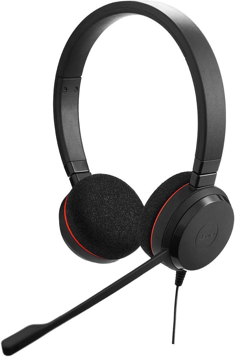 USB Wired Stereo Headset Noise Cancelling Mic Call Control Black