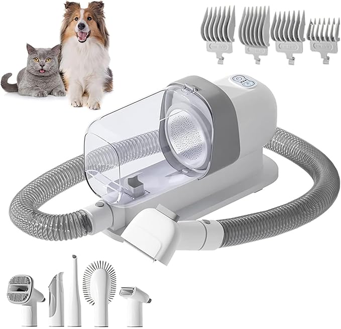 Pet Grooming Vacuum Kit 5 Tools Dog Cat Hair Remover