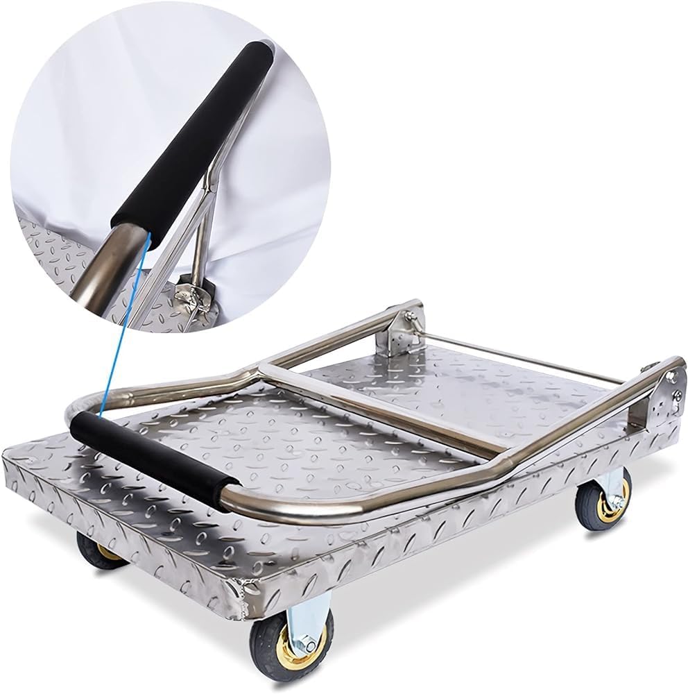 Heavy Duty Stainless Steel Platform Truck Dolly Foldable