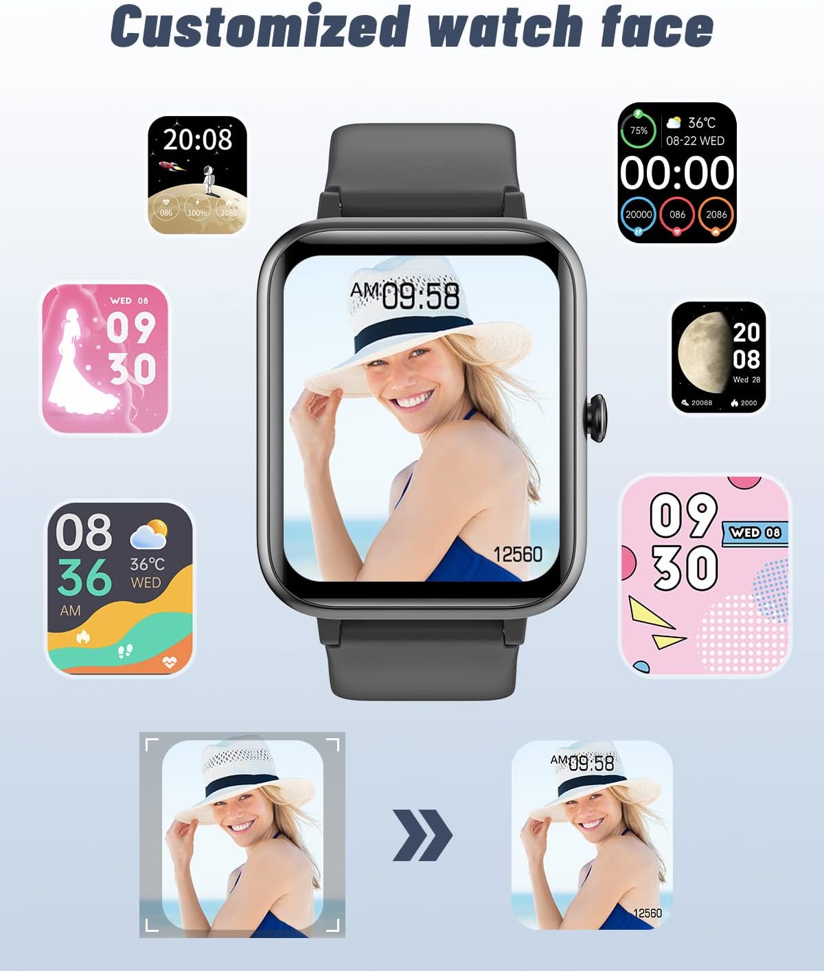 Smart Watch Bluetooth Call Heart Sleep Fitness Tracker