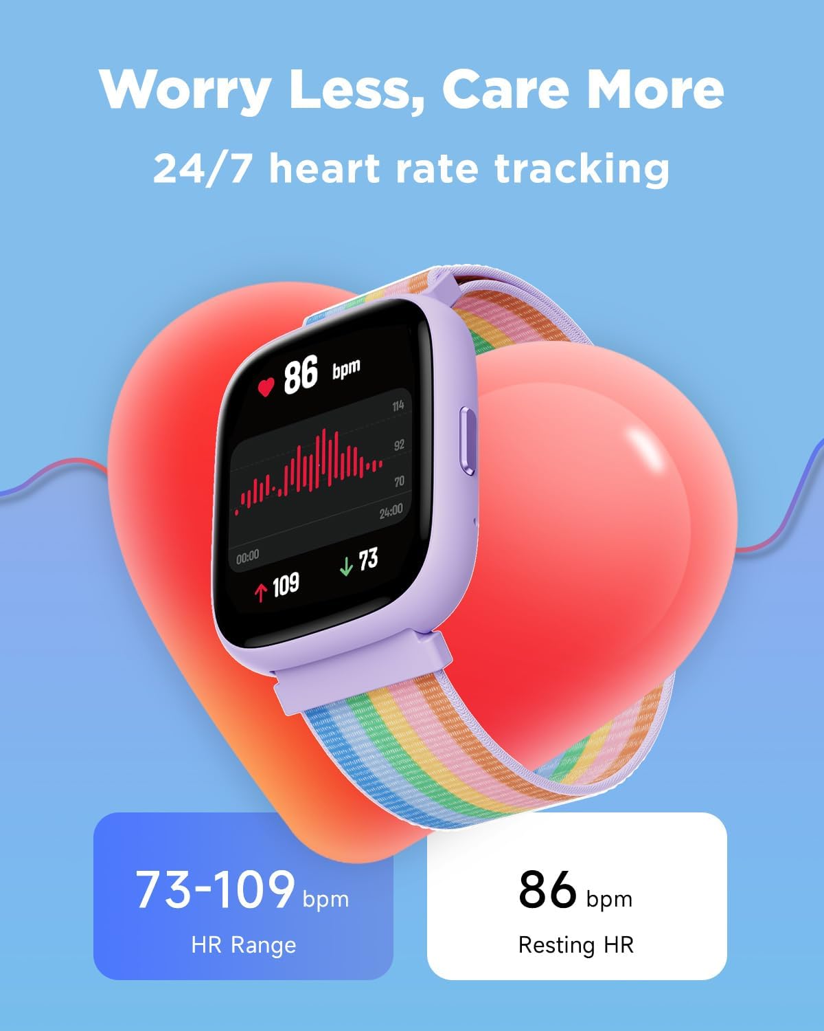 Kids Smart Watch Fitness Tracker Games IP68 1.8