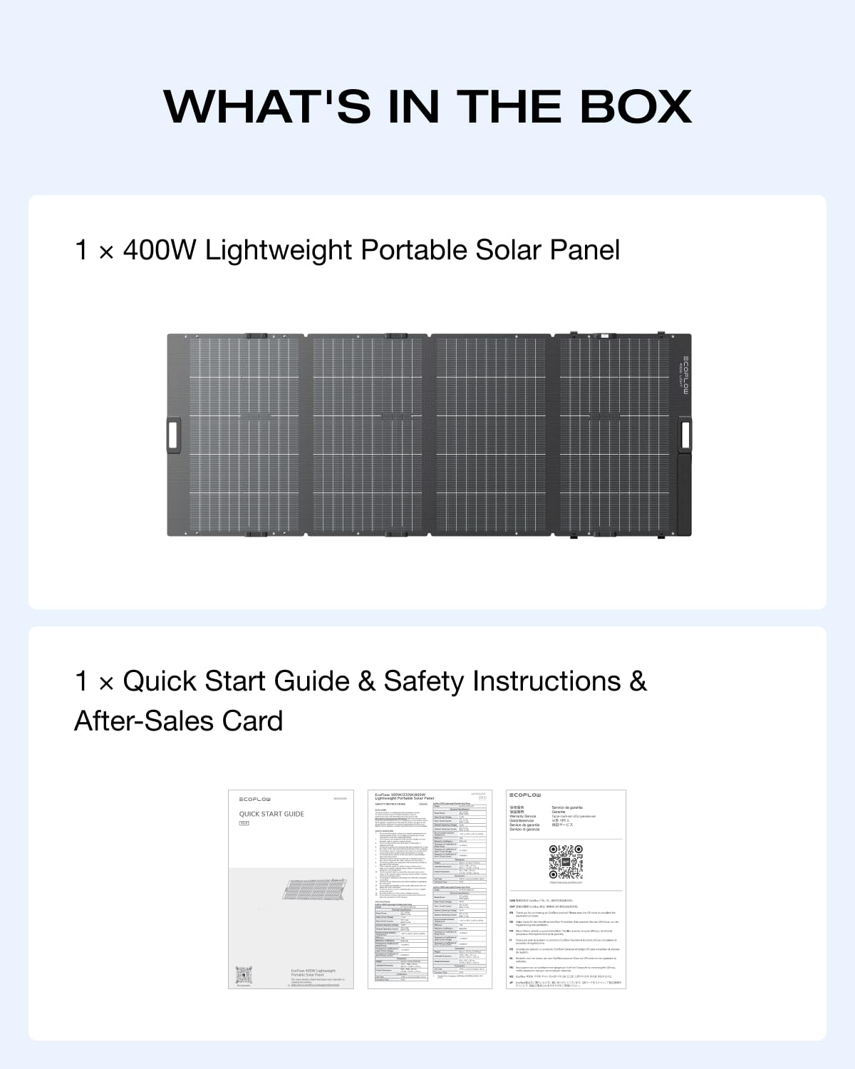 400W Portable Bifacial Solar Panel Foldable IP68 Camping Backup