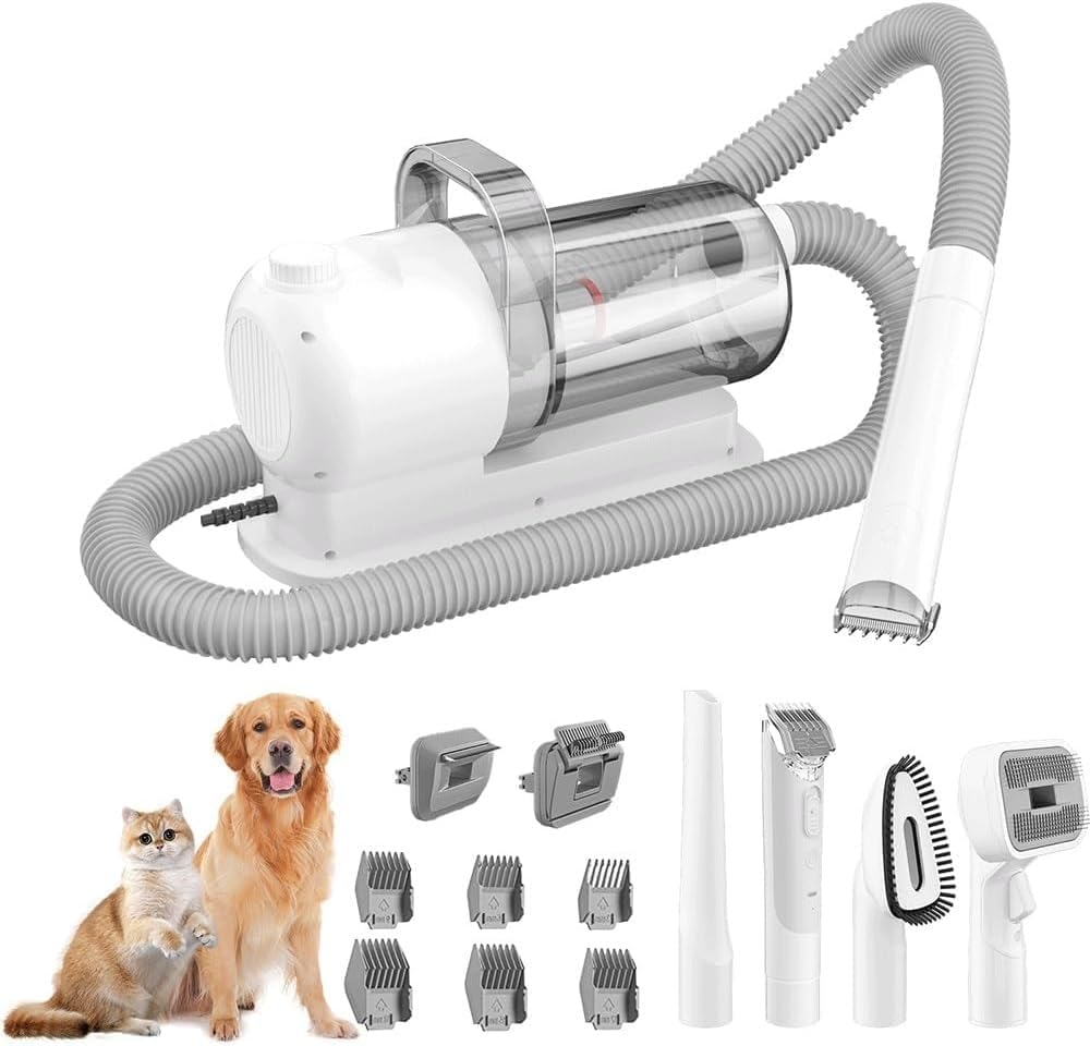 Pet Grooming Vacuum 10KPa 5 in 1 Dog Hair Groomer 2.5L